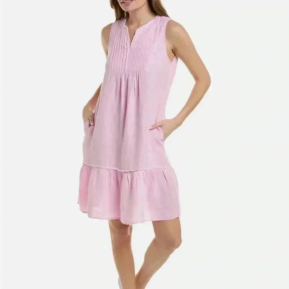 J. McLaughlin Maryann Linen Dress in Peony